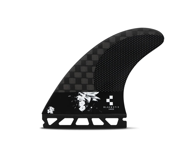 Load image into Gallery viewer, Futures Fins Ando Thruster Blackstix Large Surf Fin Set
