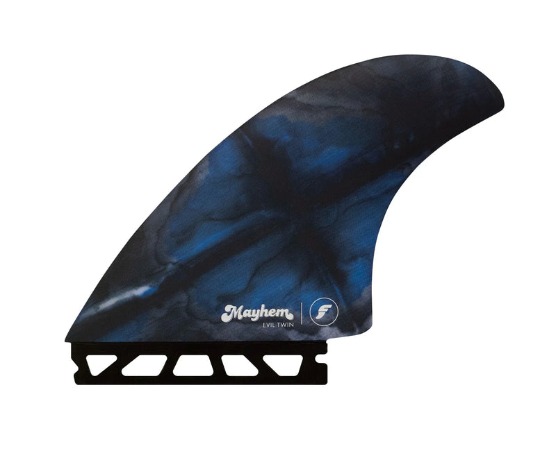 Load image into Gallery viewer, Futures Fins Mayhem Evil Twin + 1 HC Surf Fin Set Large
