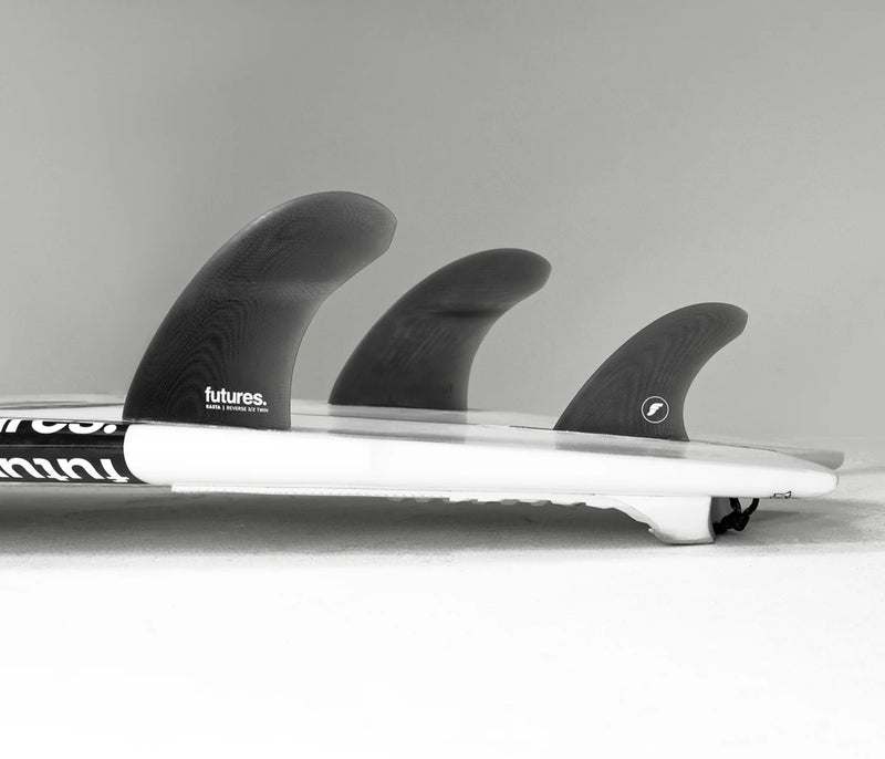 Load image into Gallery viewer, Futures Fins Rasta Reverse 3/2 Twin + 1 Fin Set
