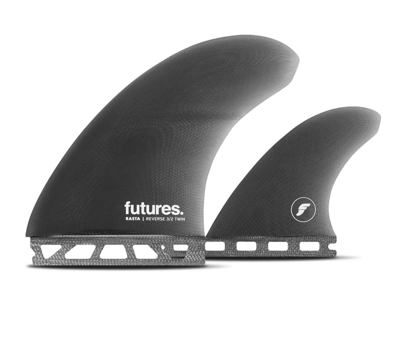 Load image into Gallery viewer, Futures Fins Rasta Reverse 3/2 Twin + 1 Fin Set
