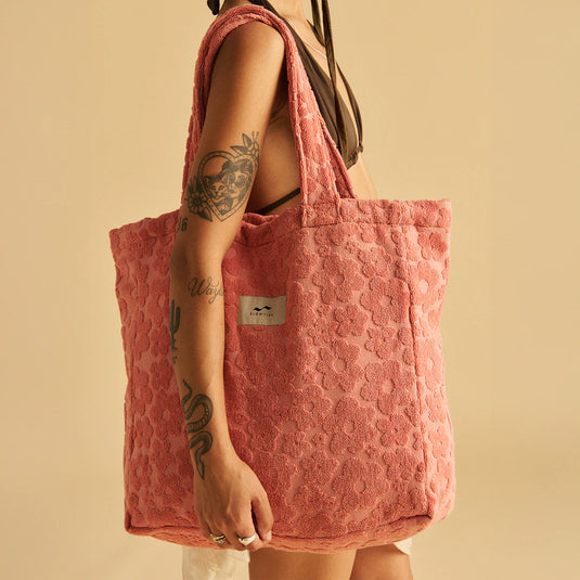 Slowtide Ginny Terry Tote Bag Guava