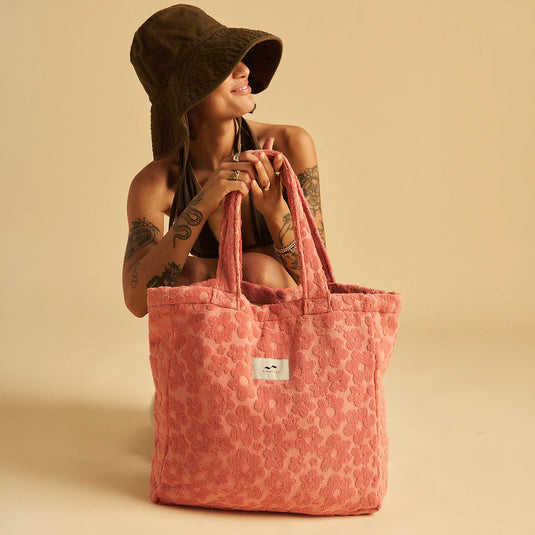 Slowtide Ginny Terry Tote Bag Guava