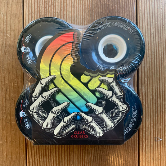 Powell Peralta Clear Cruiser 63mm 80a Blue Skateboard Wheels