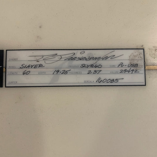 Rusty Slayer 6' USED
