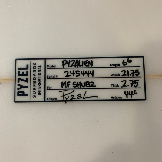 Pyzel Pyzalien 6'6 USED