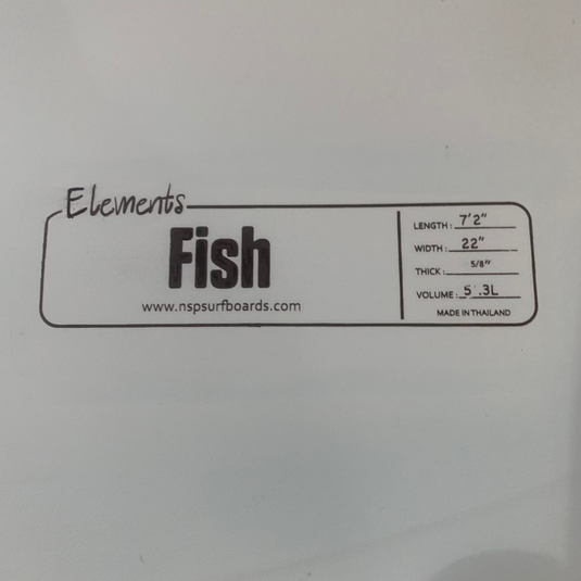 NSP Elements Fish 7'2 USED