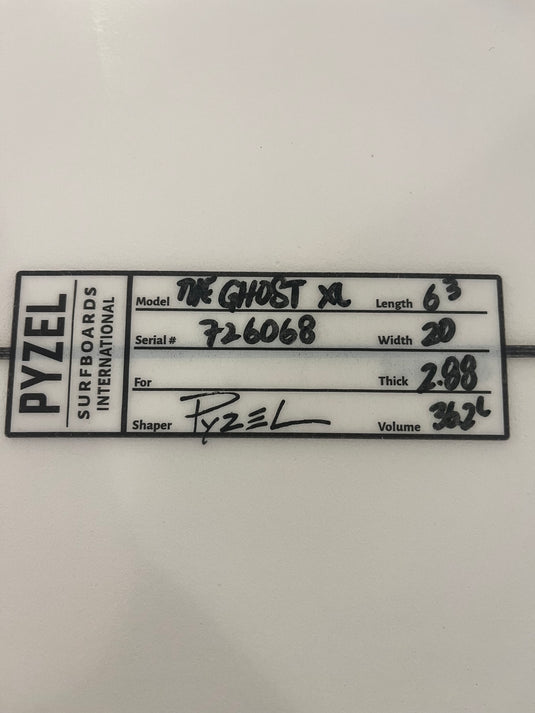Pyzel Ghost 6'3" USED