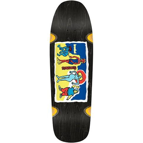 Krooked Gonz family Affair Black with Wheels Wells Shaped 9.81 Skateboard Deck