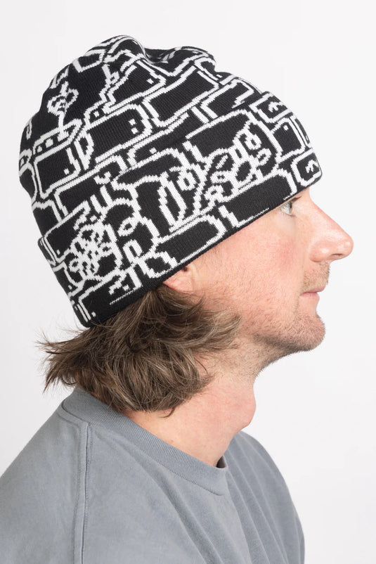 Corduroy Lebicar Black Beanie