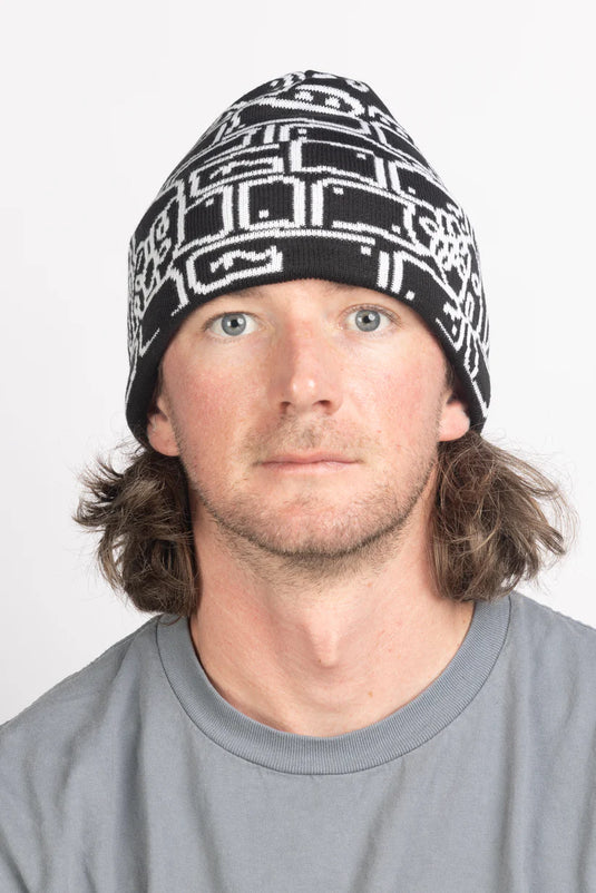 Corduroy Lebicar Black Beanie