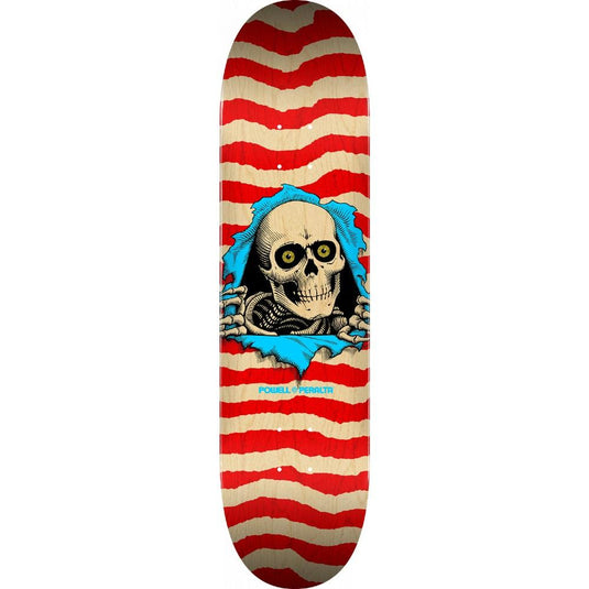 Powell Peralta Ripper Skateboard Deck Natural/Red 8.5 x 32.08