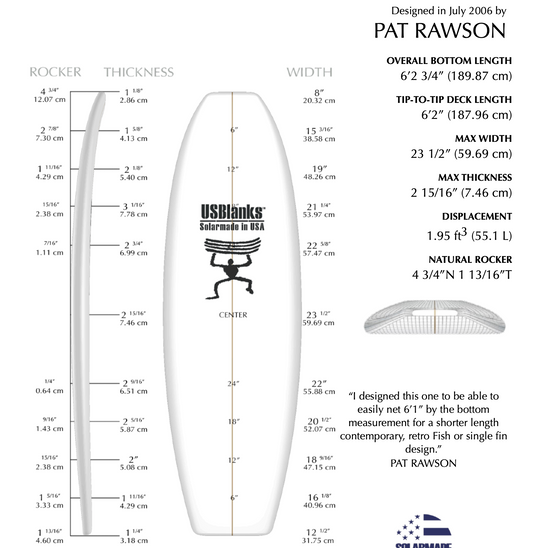 6'2 A SURF BLANK