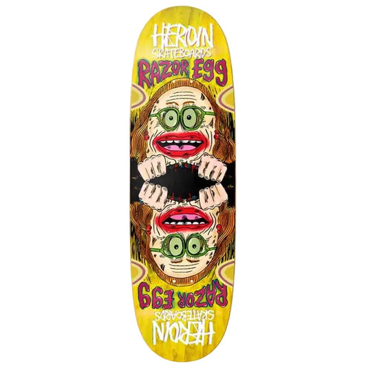 Heroin Team Auntie Razor Egg 9.75 Skate Deck