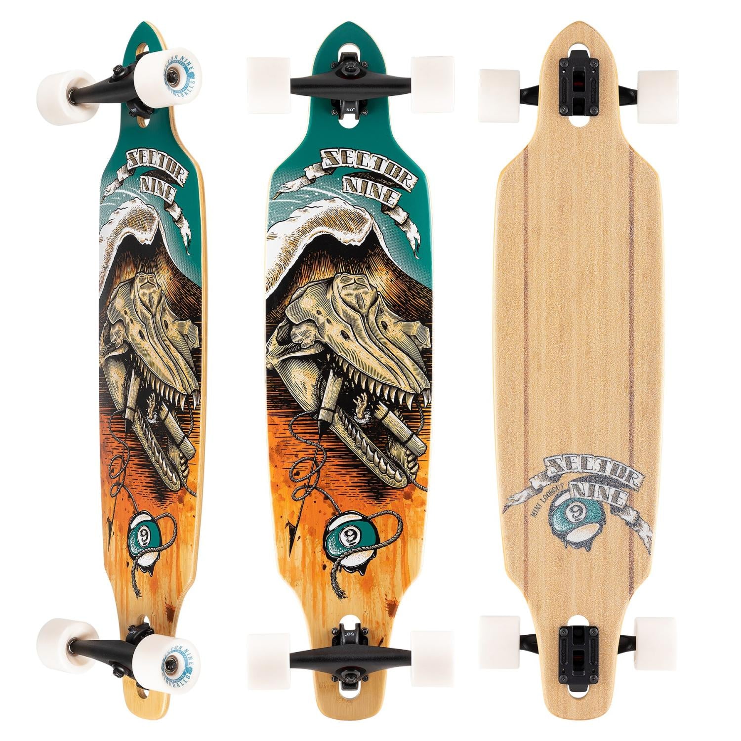 良品SECTOR９ bamboo バンブー mini look out Sector 9 Mini Lookout Wreckage 37.5 x 9.25 Longboard Skateboard