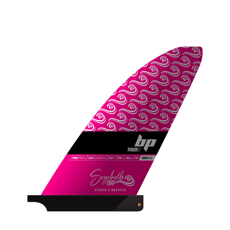 Load image into Gallery viewer, Black Project Tiger Seychelle SUP Fin
