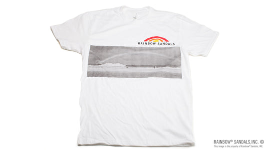 Rainbow Sandals T-Shirt Rainbow Over The Pipeline Wave