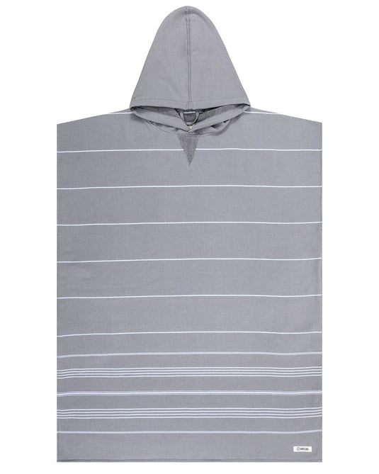 Sand Cloud Classic Stripe Hooded Poncho Grey