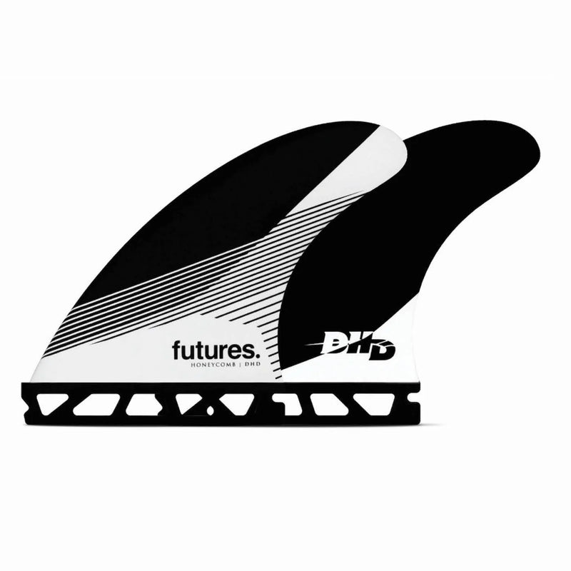 Load image into Gallery viewer, Futures Fins DHD TRI Honeycomb M BLK/WHT
