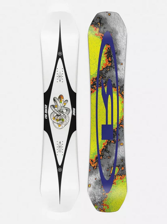 cool rides snowboard Ride Compact 2026 // Women's THE SKI MONSTER infused sintered base material to ensure a fast ride. Ride Warpig Snowboard 2026 -